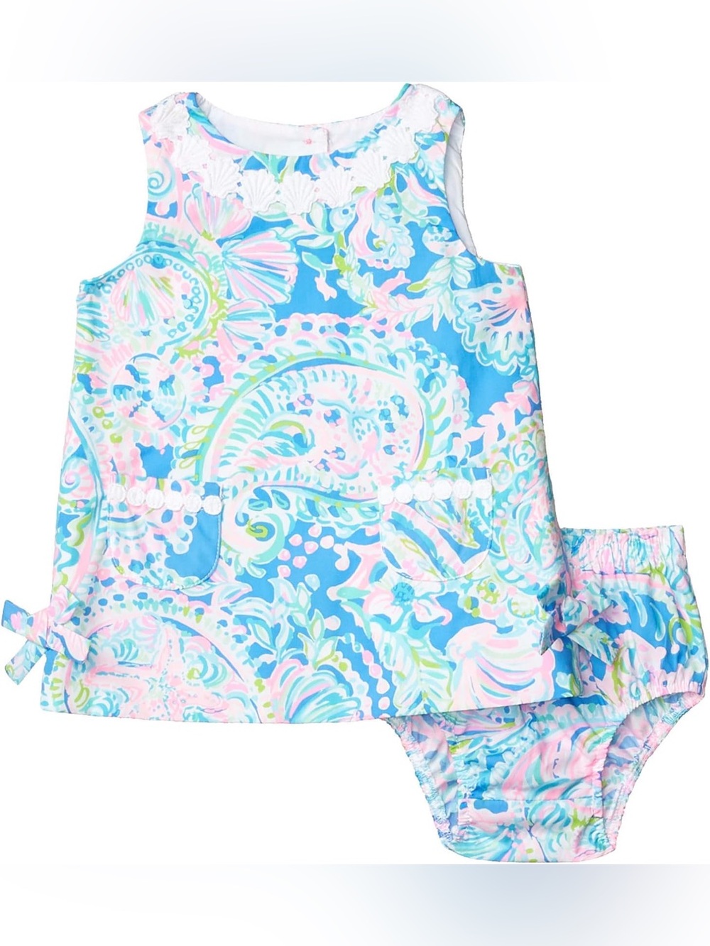Lilly Pulitzer Baby Lilly Set in Blue Horizon Jungle Sunrise